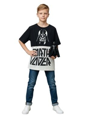 H&M Black & White Star Wars Graphic Tee for 10-12 Years Old